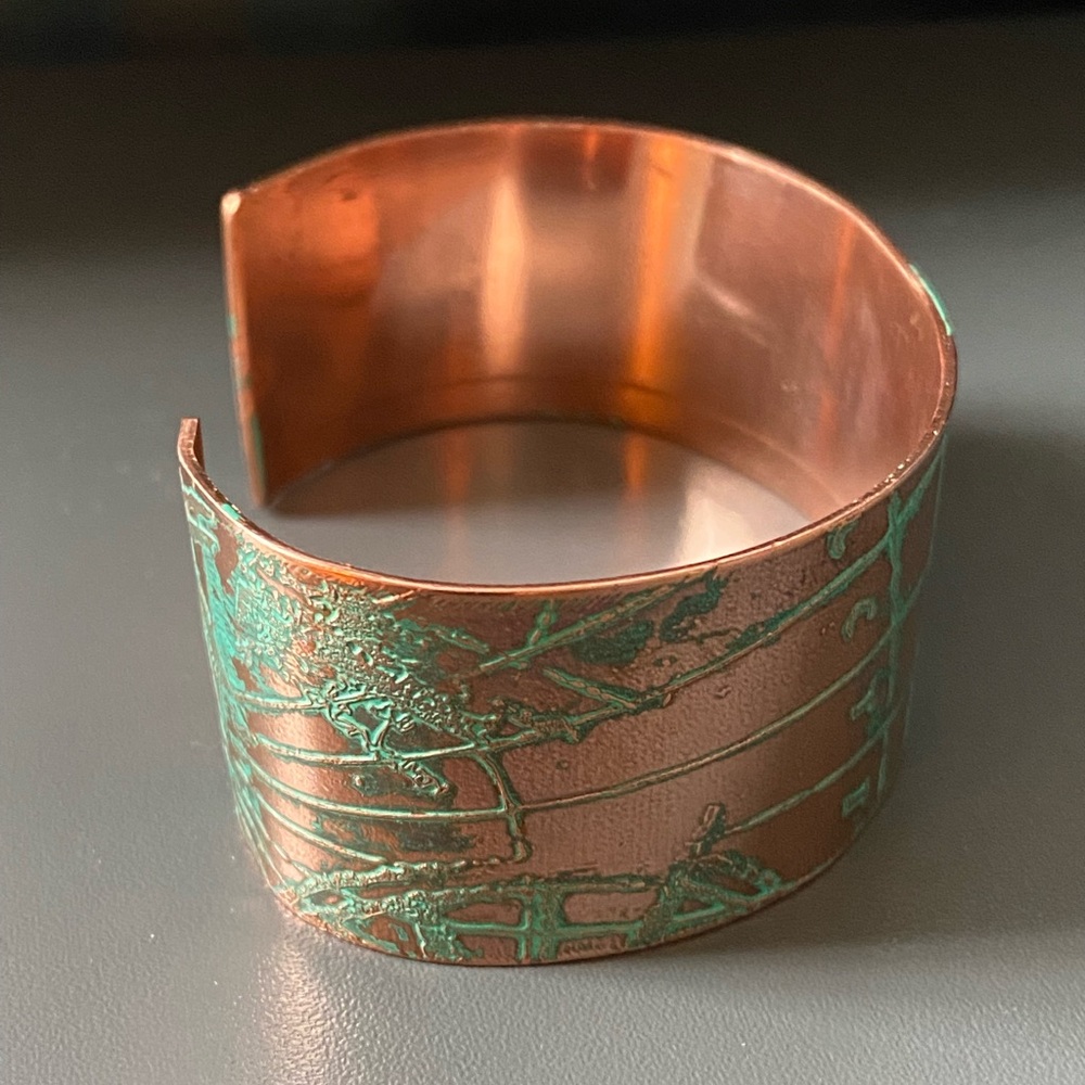 Rustic Copper Cuff Bracelet - Picture 7 of 10